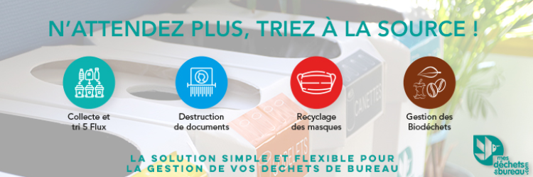 Bannière de la solution : collecte des déchets de bureau
